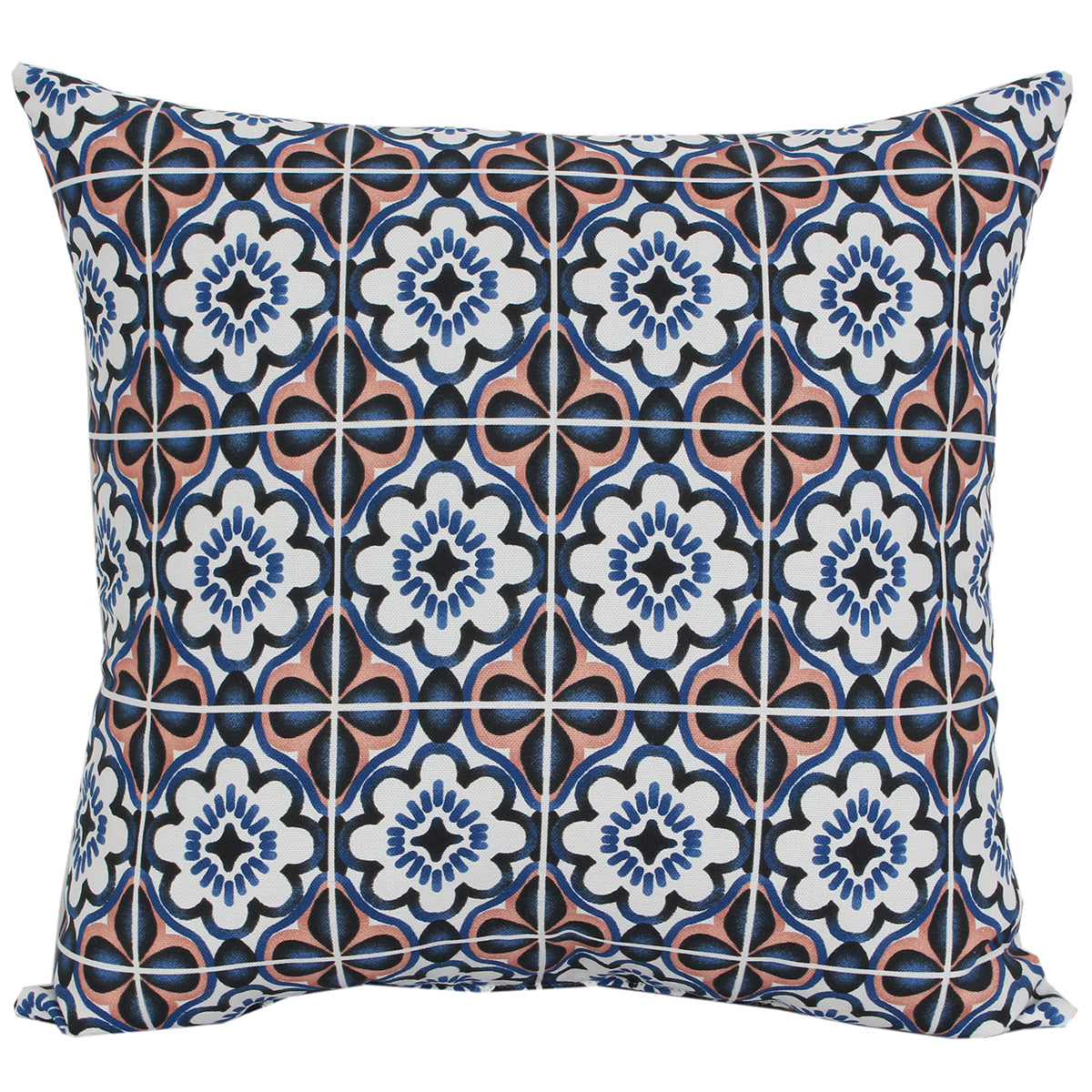 Outdoor Pillow 16" Square Talavera Coral