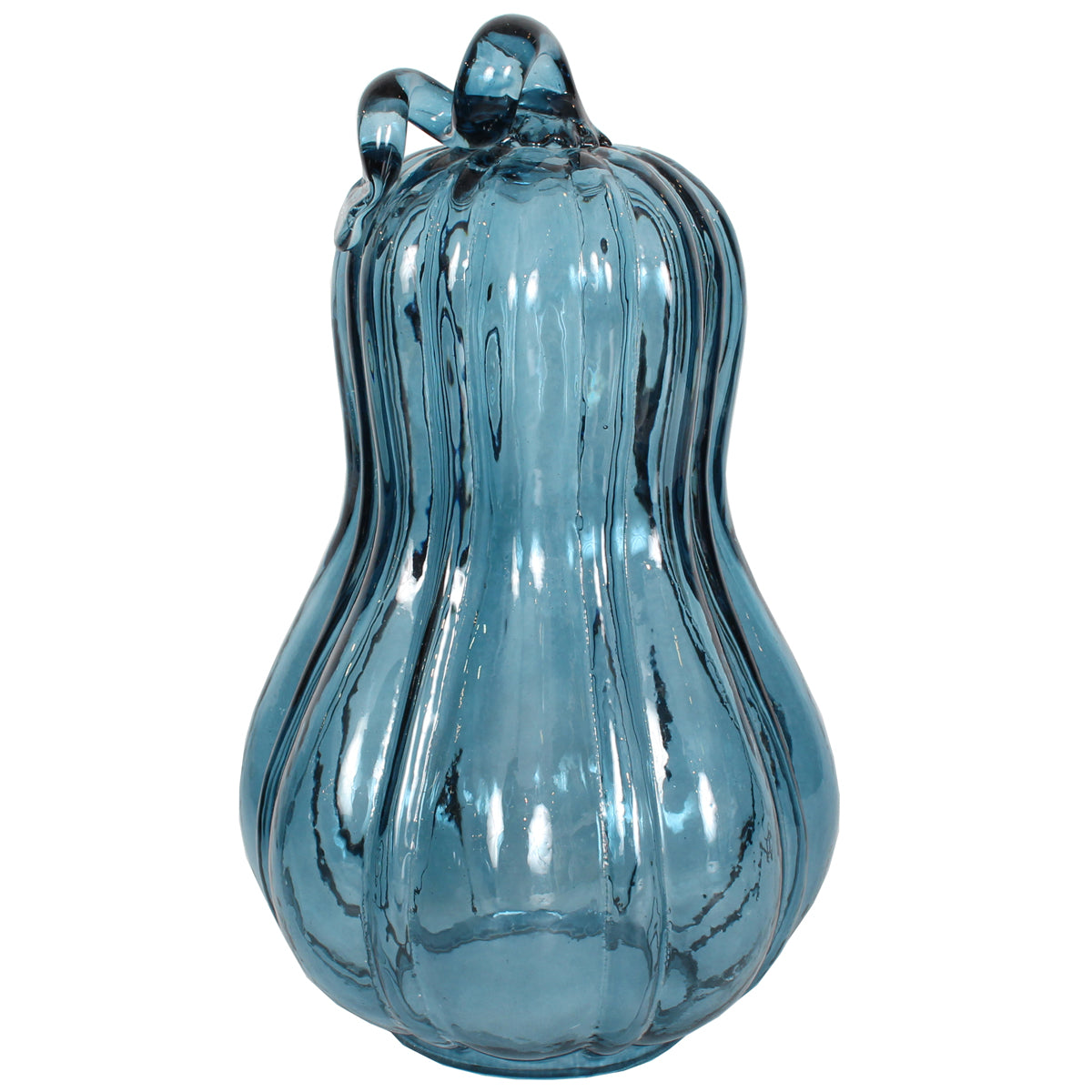 Gourd 7" X 12"H Glass Indigo