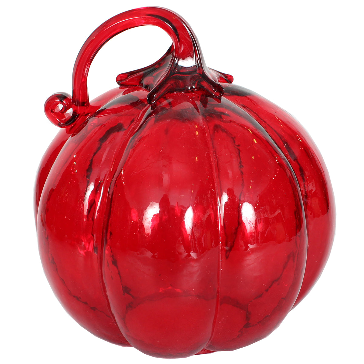 Pumpkin 6" X 7"H Glass Red