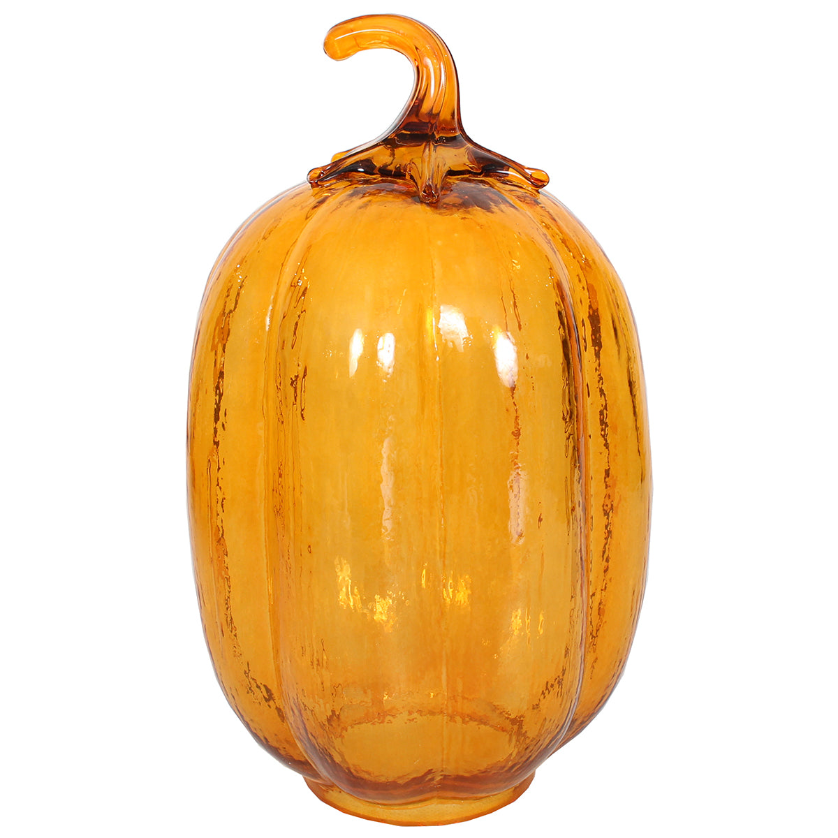 Pumpkin 6" X 10"H Glass Orange