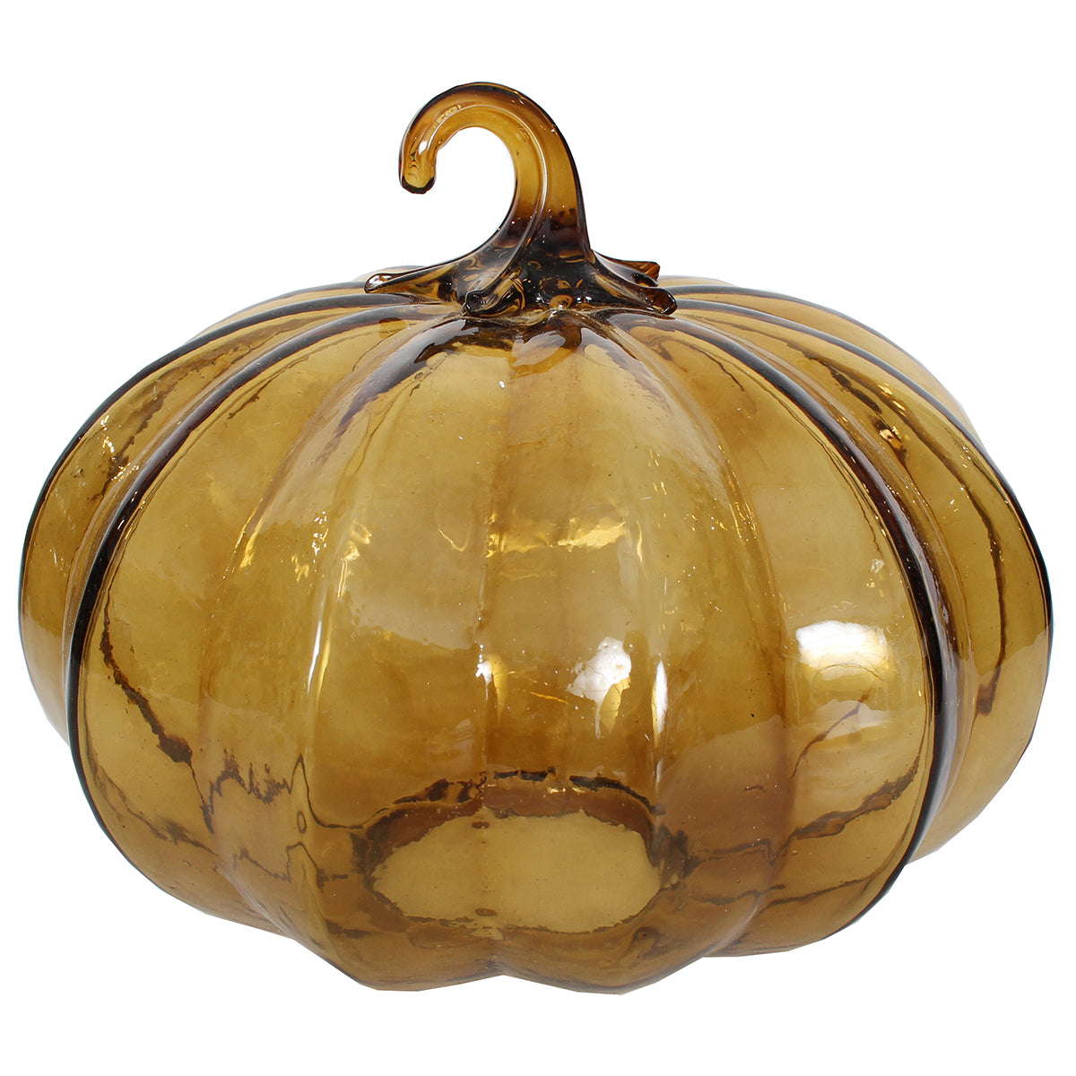 Pumpkin 9" X 8"H Glass Topaz