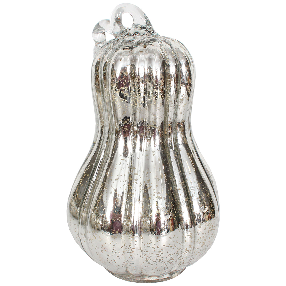 Gourd 7" X 12"H Glass Silver
