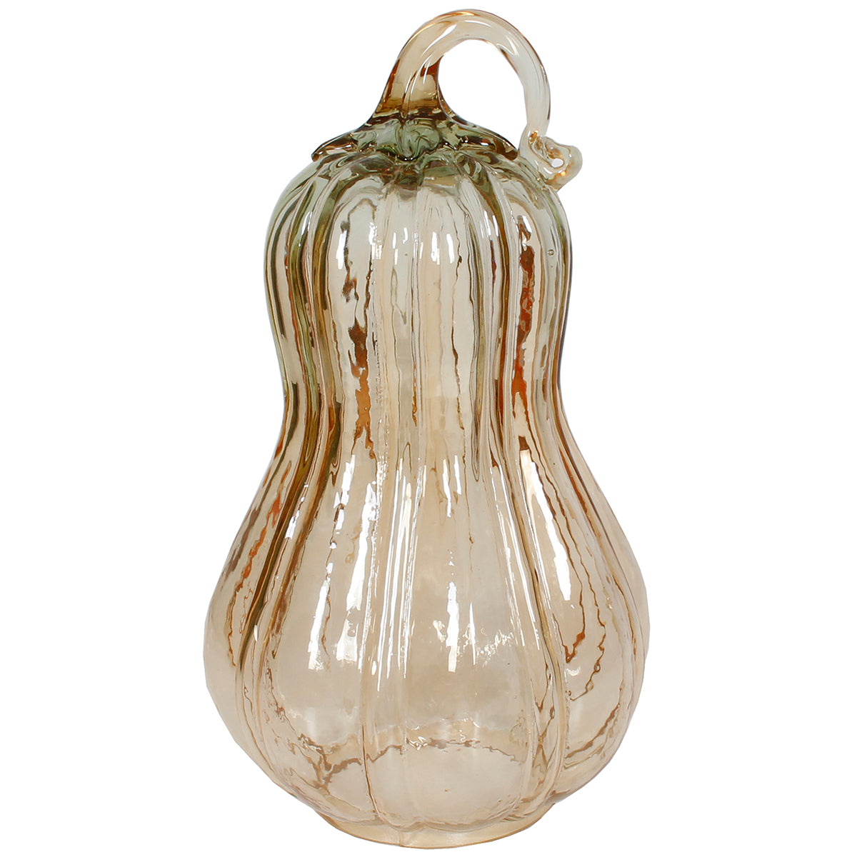 Gourd 7" X 12"H Glass Luster Gold