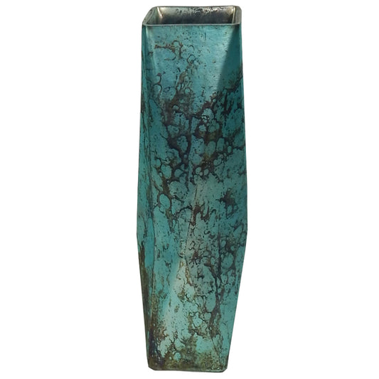 Vase 4"W X 13"H Glass Sea