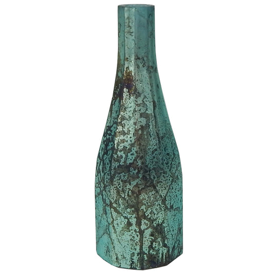 Vase 4"W X 11"H Glass Sea