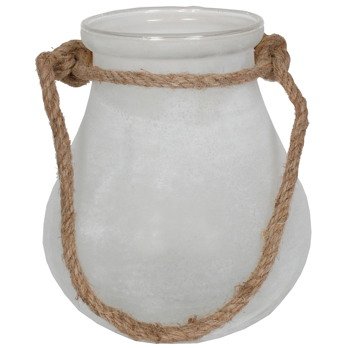 Lantern Tear Drop 7"W X 8" H Glass White