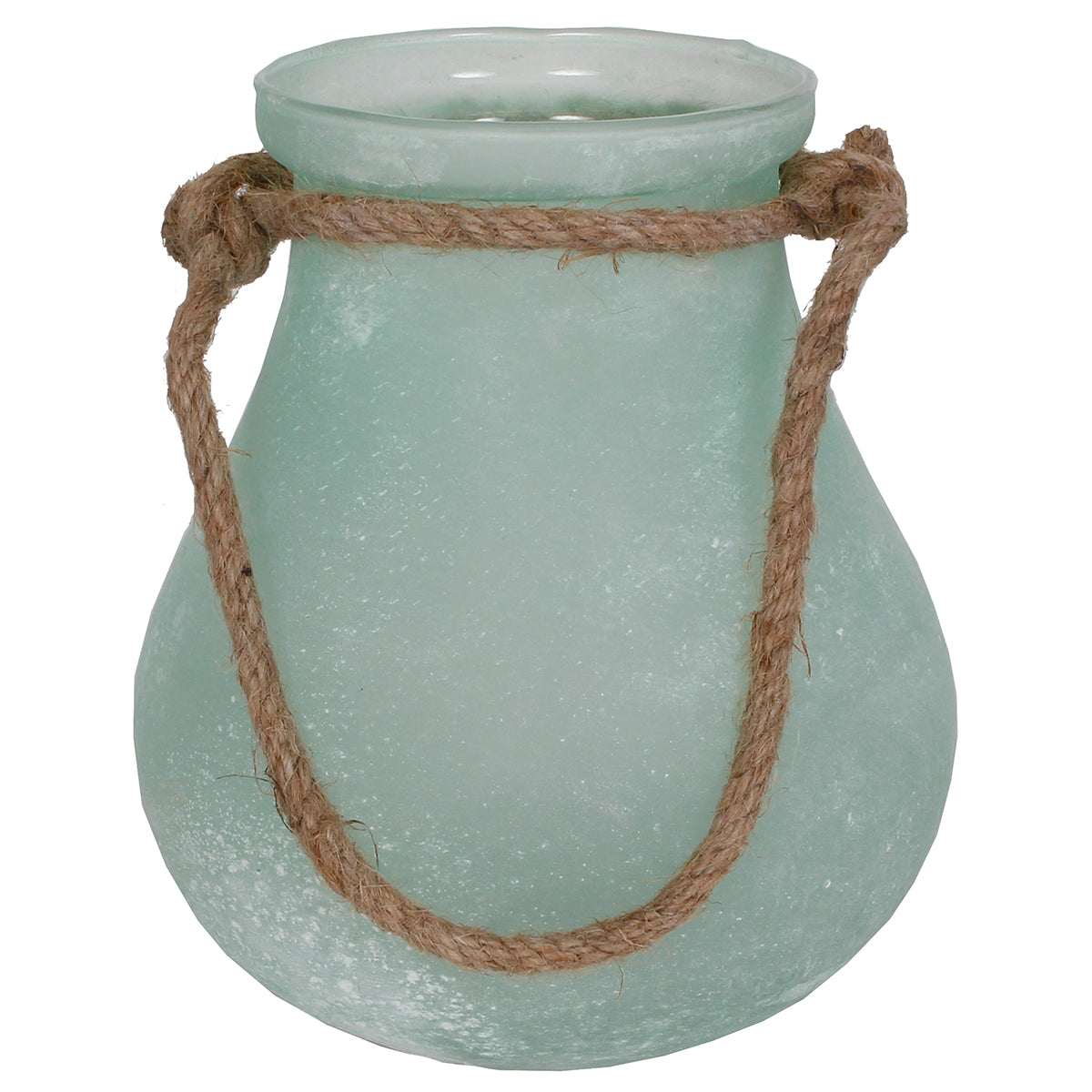 Lantern Tear Drop 7"W X 8" H Glass Green