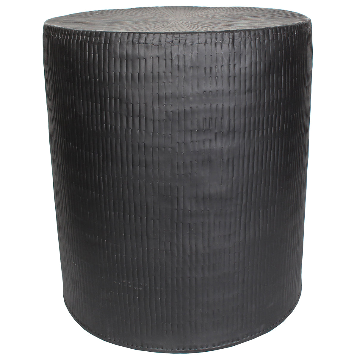 Aluminum Table/Stool Ribbed 16" x 18" Black