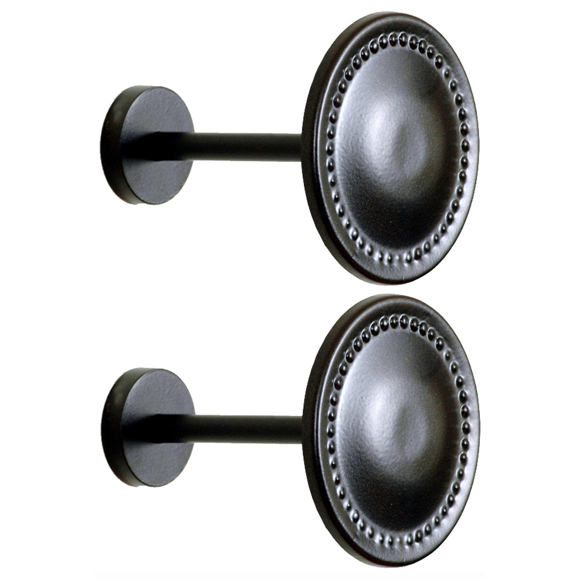 Holdback Round Beaded Set of 2 Oil Rubbed