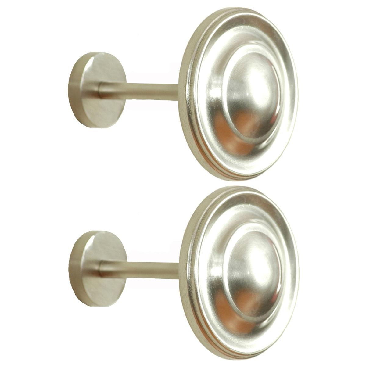 Holdback Round Spin Set of 2 Nickel Plated