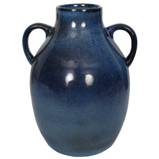 Vase Ceramic 8"H Indigo Matte