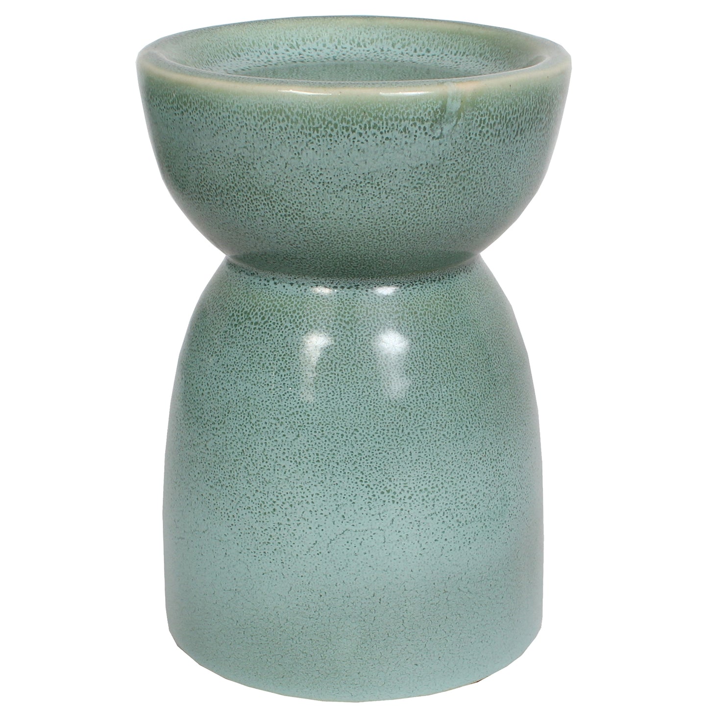 Candle Holder Pillar Ceramic 4.25"W X 4"H Sage Matte
