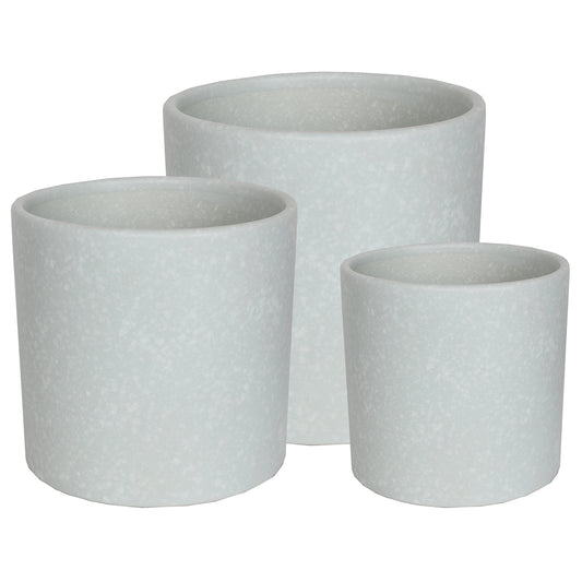 Ceramic Planter Set Of 3 Pieces Straight (8"Wx8"H, 10"Wx10"H, 12"Wx12"H) Dream