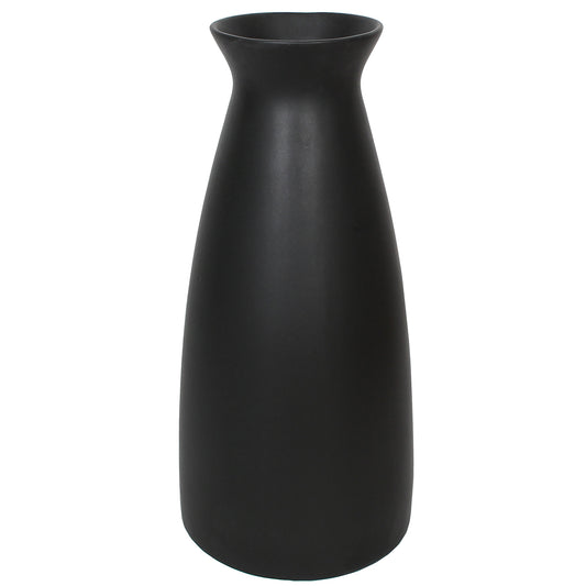 Vase Stoneware 12"H Charcoal Matte