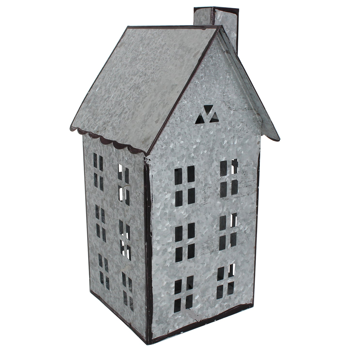 Village House 11"H x 5" x 5" Galvanized