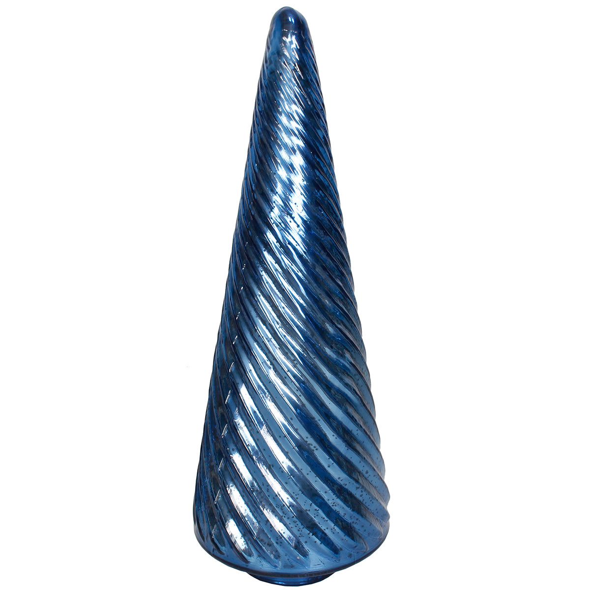 Xmas Tree Swirl 7"W X 18"H Mercury Indigo