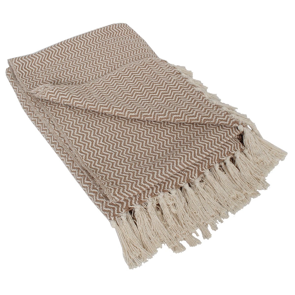 Throw Indoor/Outdoor Polyester 50" x 60" Beige