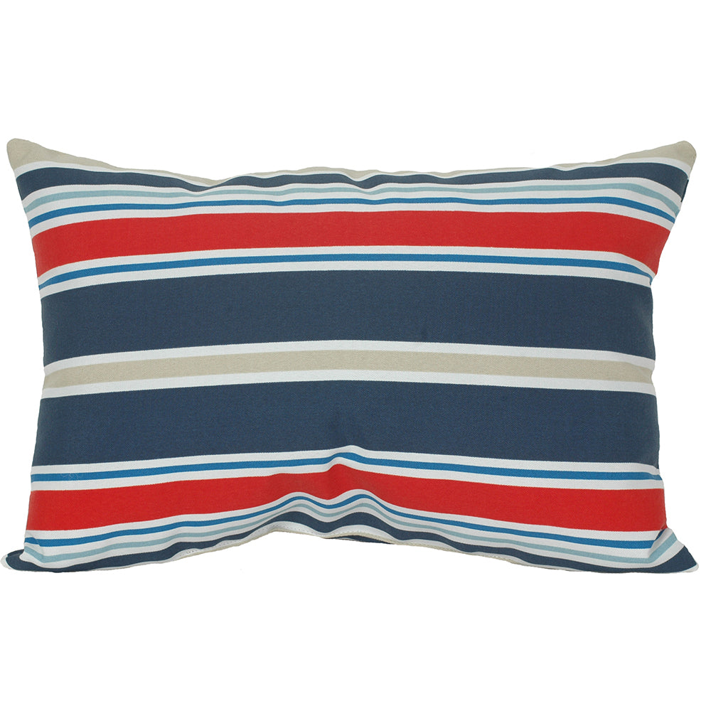 Outdoor Pillow 18" X 12" Belvedere Stripe Admiral