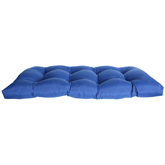 Wicker Settee Cushion 44"x18"x4" Cobalt Blue