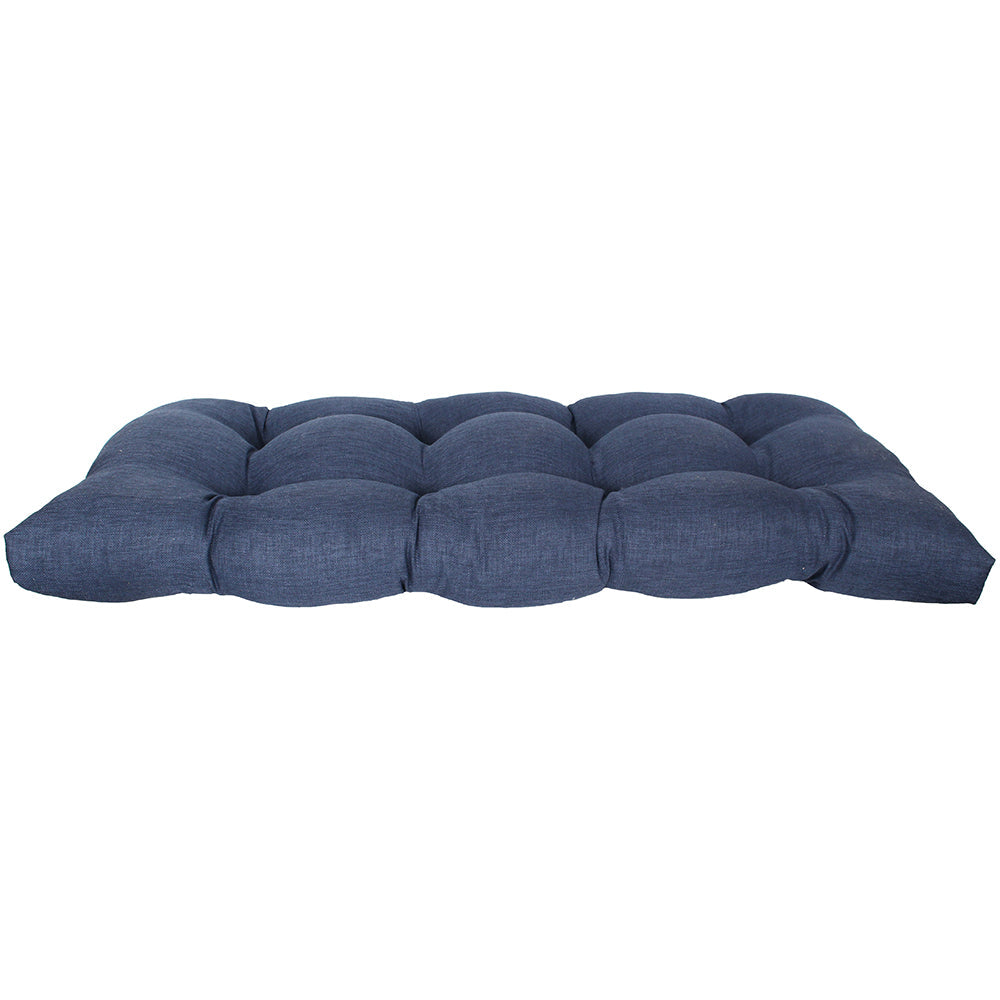 Wicker Settee Cushion 44"x18"x4" Indigo