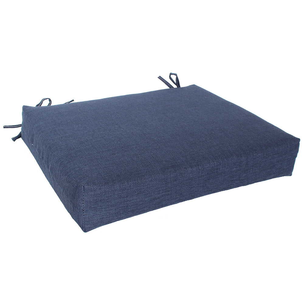 Chair Pad Cushion 16"x18"x3" Textured Indigo