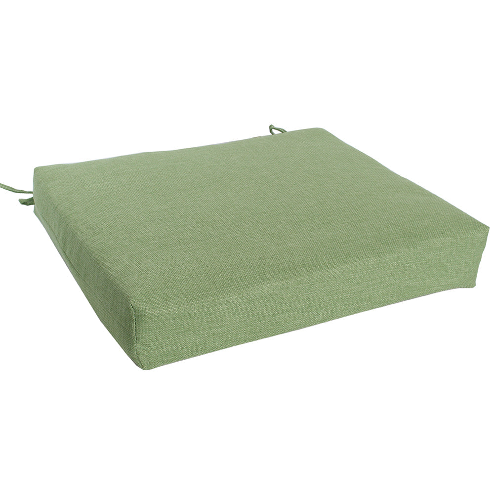 Chair Pad Cushion 16"x18"x3" Textured Leaf Green