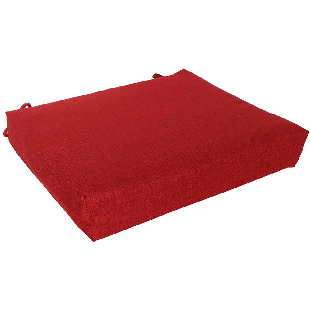 Chair Pad Cushion 16"x18"x3" Textured Cherry