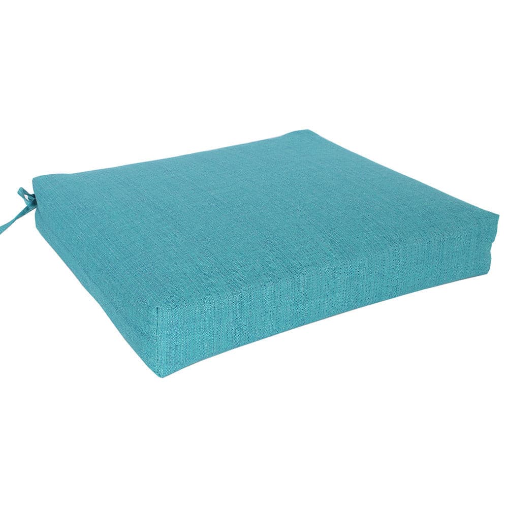 Chair Pad Cushion 16"x18"x3" Textured Turquoise