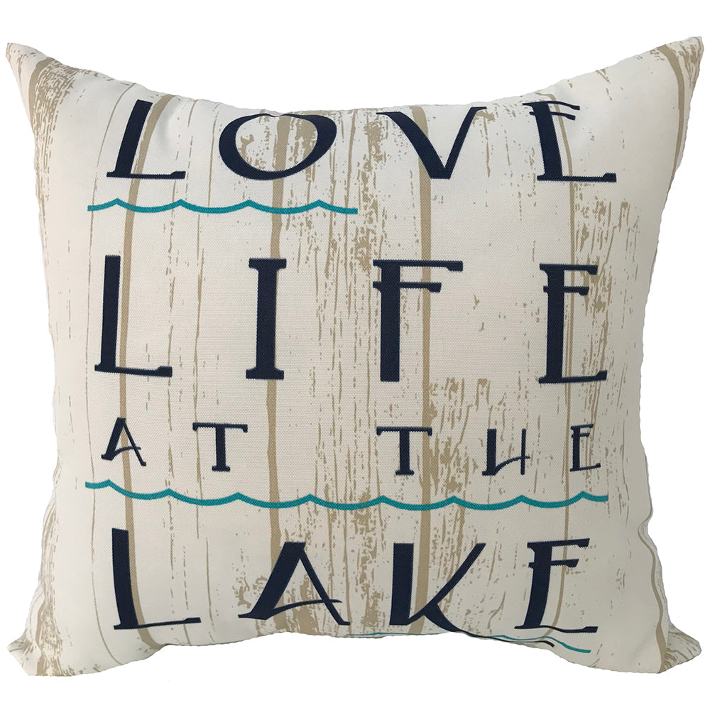 OUTDOOR PILLOW 16" LAKE LIFE