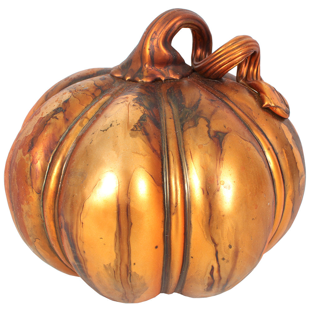 Pumpkin 5.5"W x 4.5"H Vintage Earthy Orange