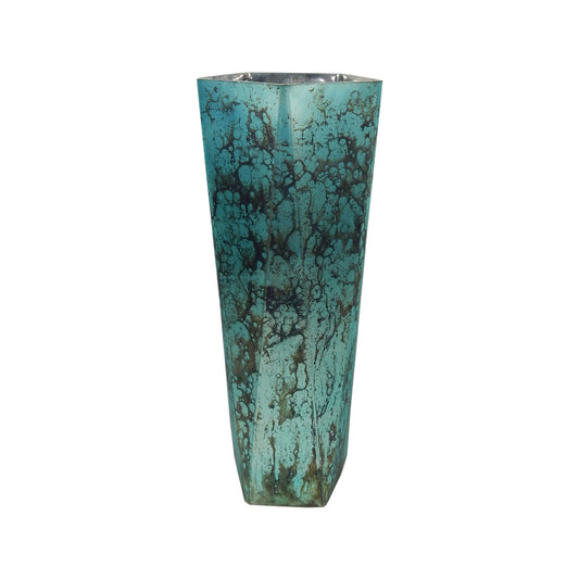Vase 6"W x 18"W Glass Sea