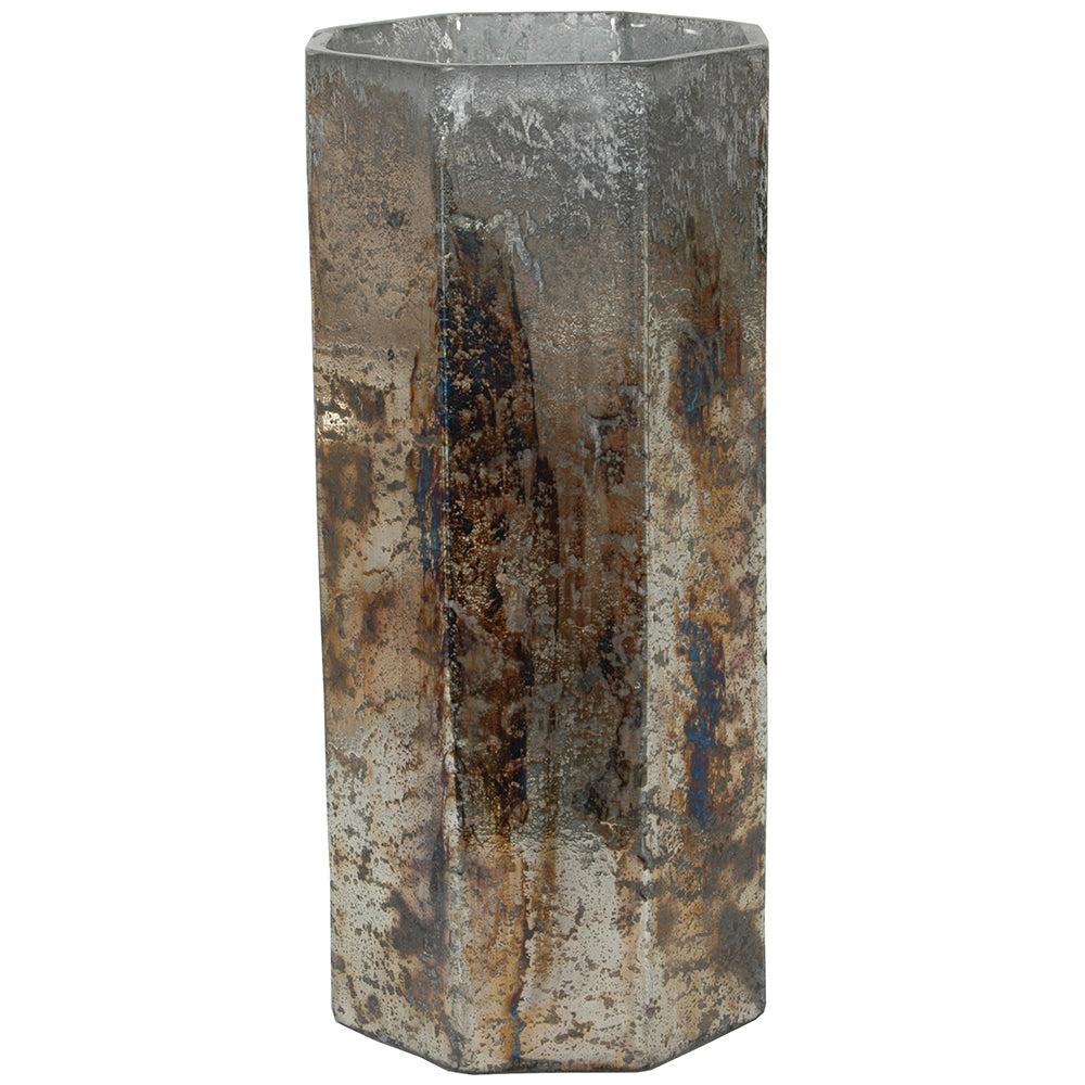 Vase 9"H x 4"W Glass Vintage Smoke