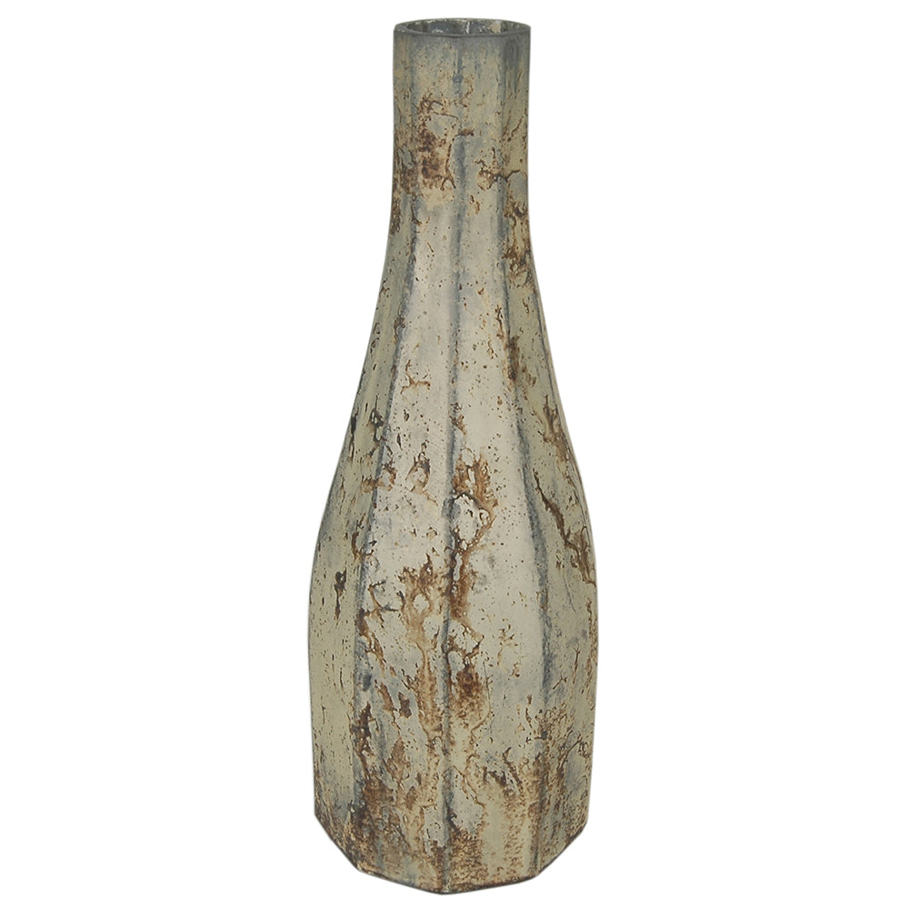 Vase 4"W x 11"H"W Glass Burnt Gold
