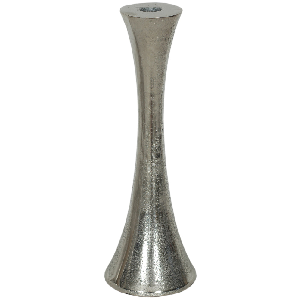 Candle Holder Aluminum Taper 12"H Silver