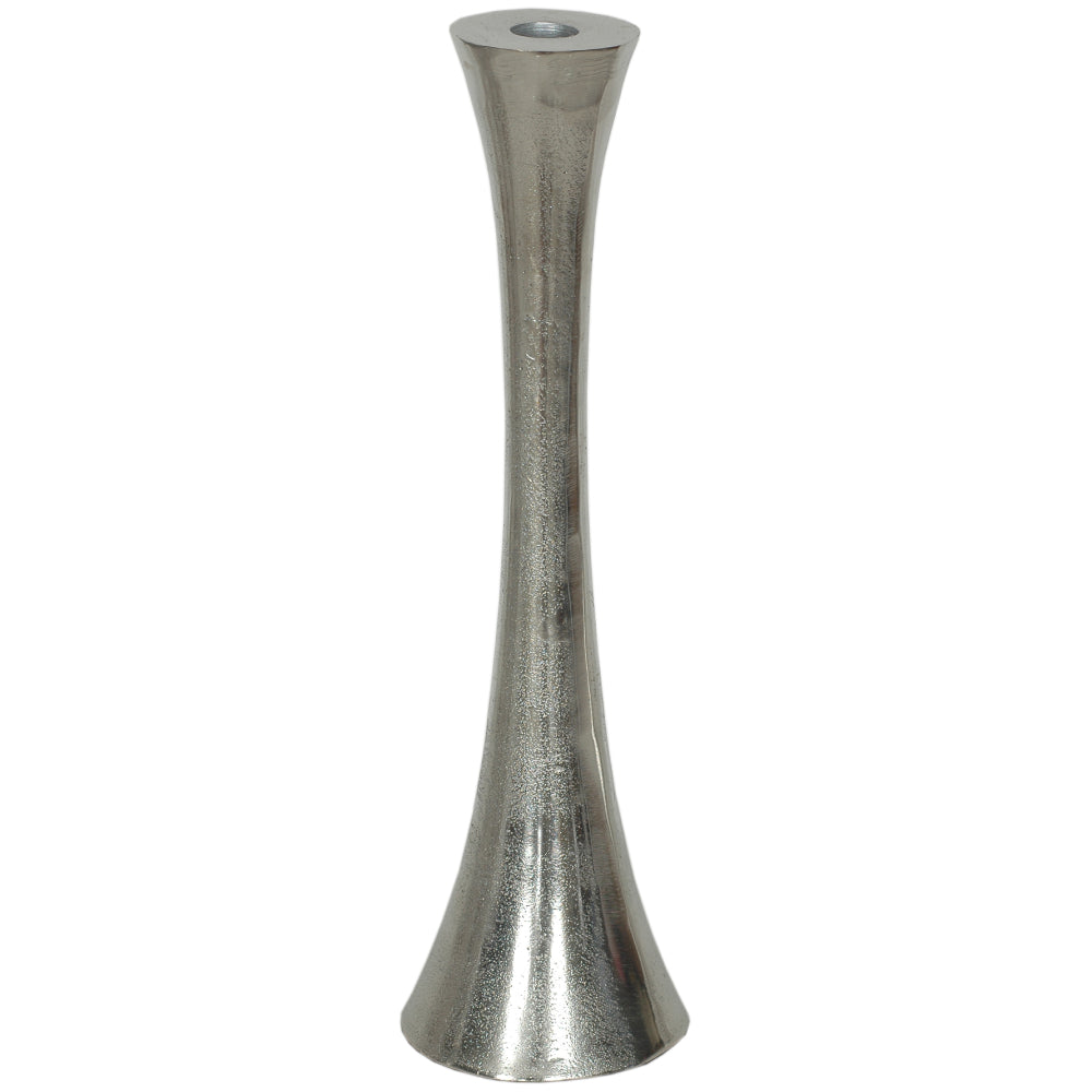 Candle Holder Aluminum Taper 14"H Silver