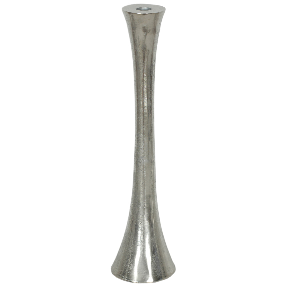 Candle Holder Aluminum Taper 16"H Silver