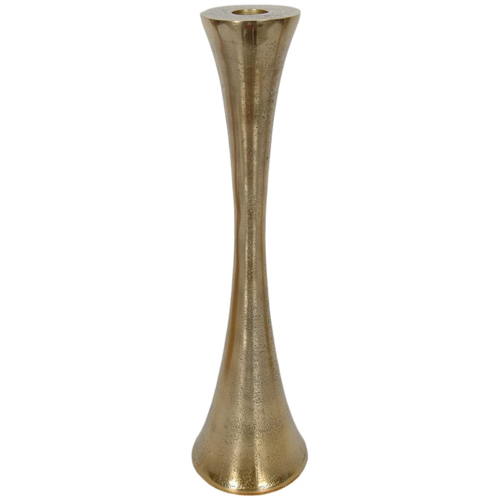 Candle Holder Aluminum Taper 12"H Gold