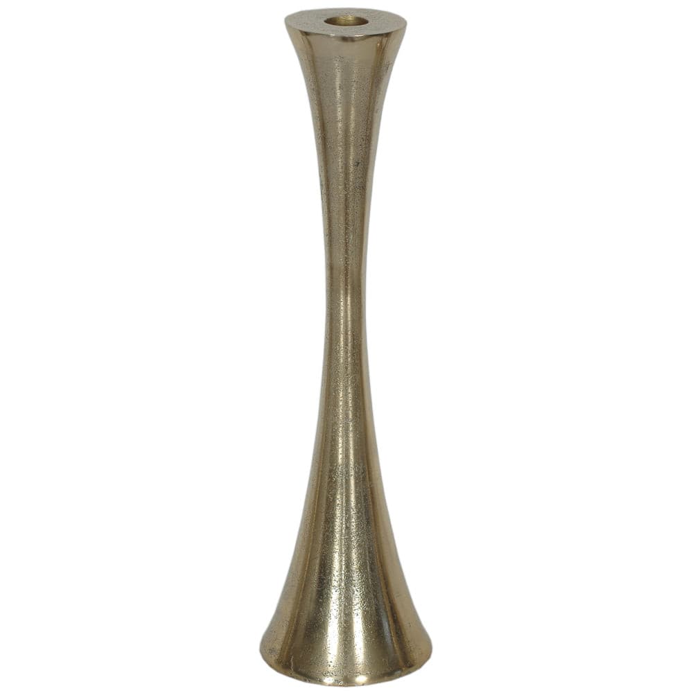Candle Holder Aluminum Taper 14"H Gold