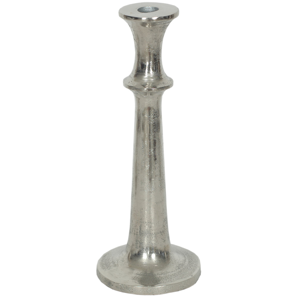 Candle Holder Aluminum Taper 12"H Silver