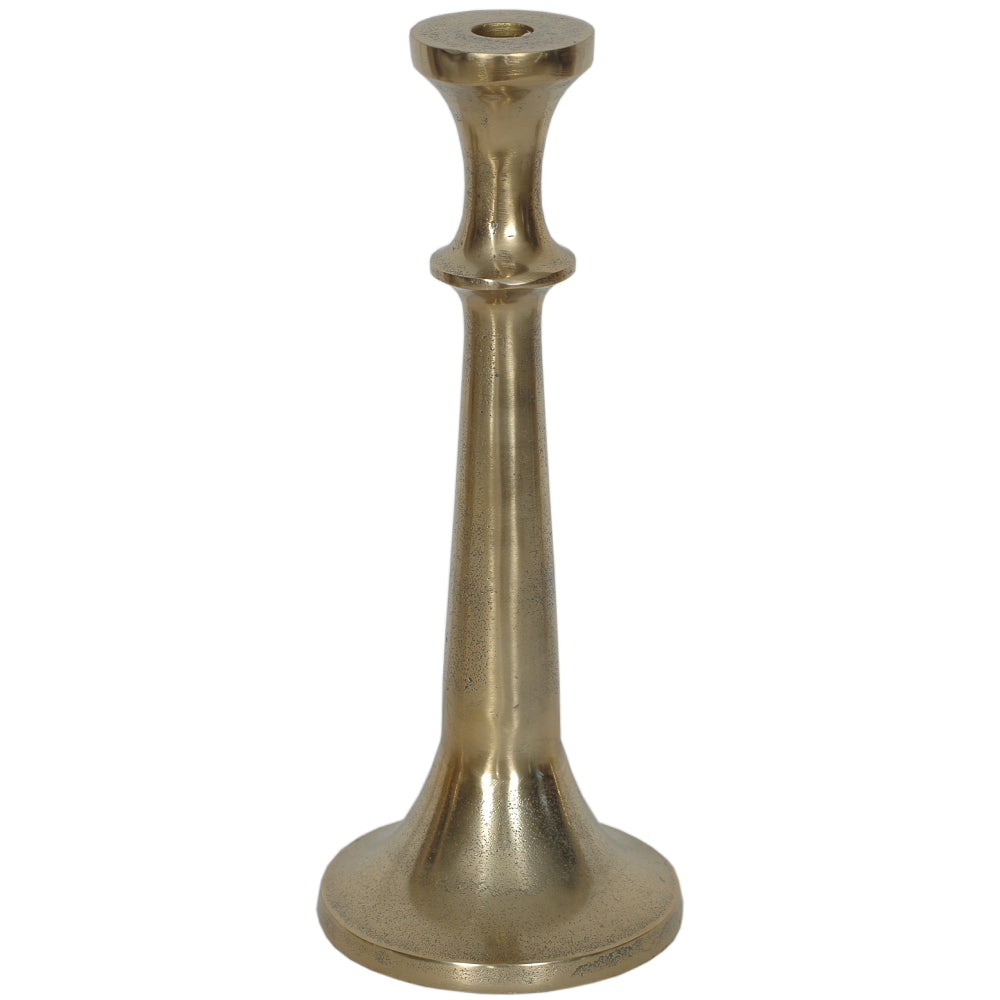 Candle Holder Aluminum Taper 14"H Gold