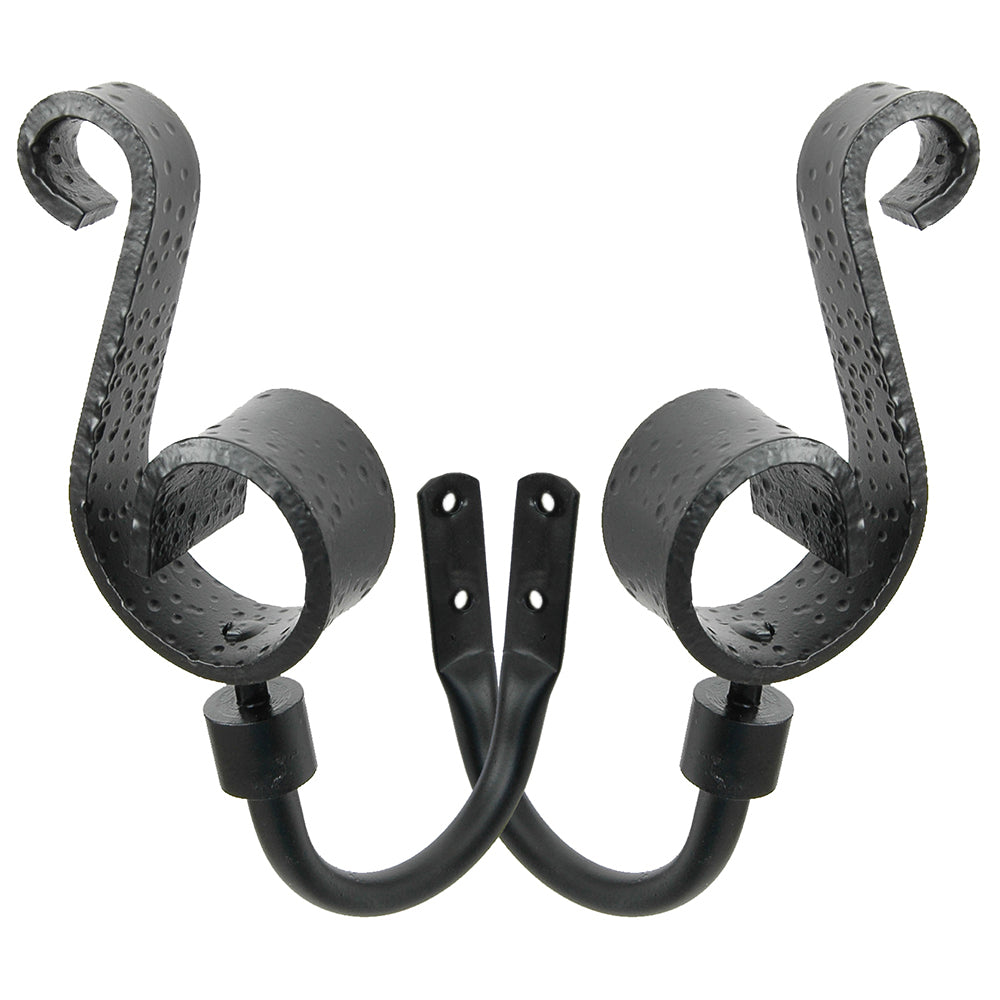 Holdback U-Shaped Set of 2 Distressed Black