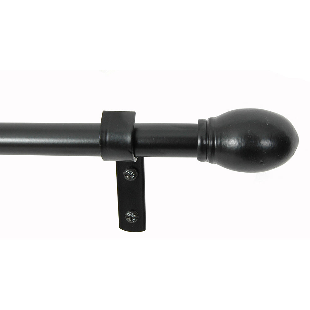 Drapery Hardware 22"x56" 1/2" pipe Oblong Black