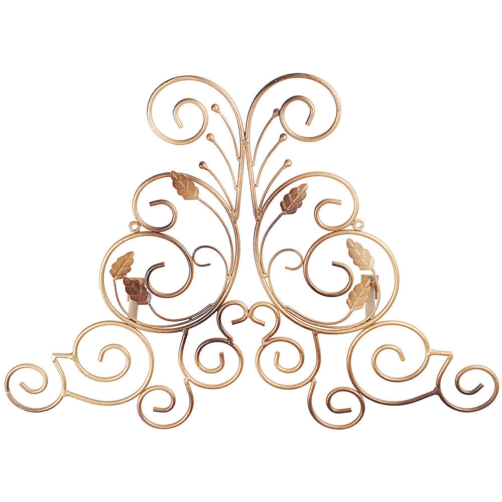 Swag Metal Leaf 24"W x 18"H Antique Gold
