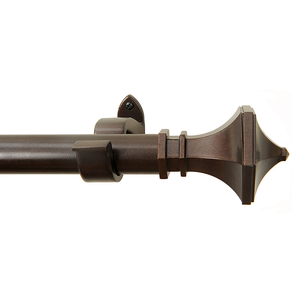 Drapery Hardware 18"x48" 1.25" pipe Hexagon Oil Rubbed