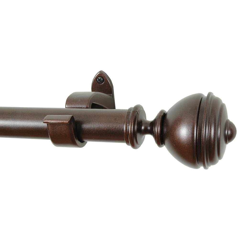 Drapery Hardware 18"x48" 1.25" pipe Stacked Knop Oil Rubbed
