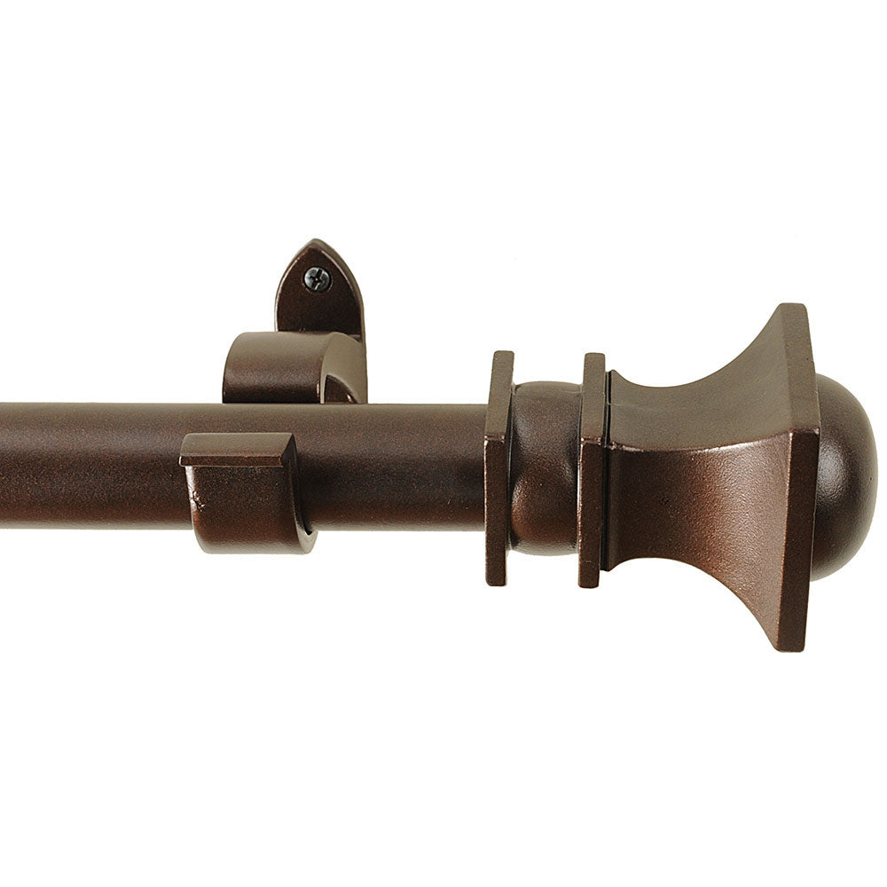 Drapery Hardware 18"x48" 1.25" pipe Half Round Oil Rubbed