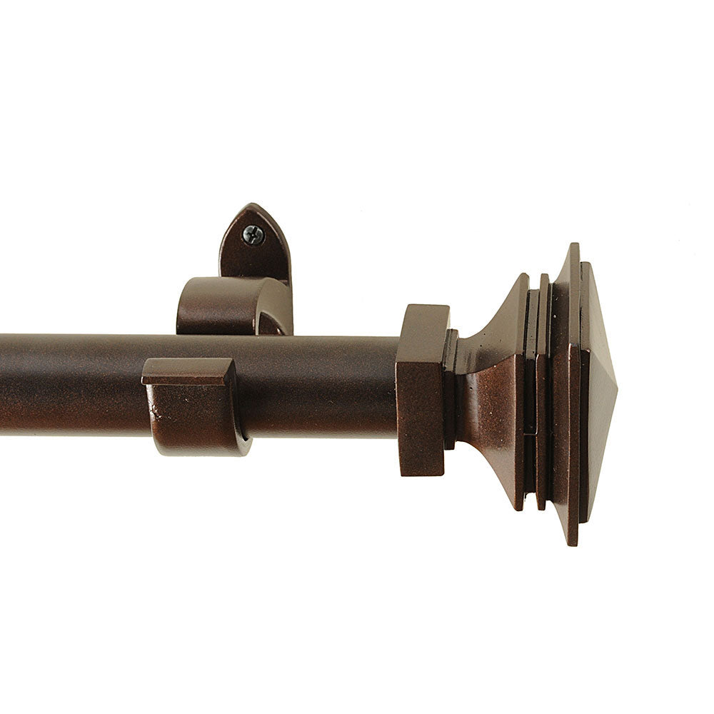 Drapery Hardware 52"x144" 1.25" pipe Stacked Sq. Oil Rubbed