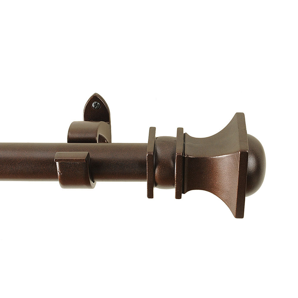 Drapery Hardware 52"x144" 1.25" pipe Half Round Oil Rubbed