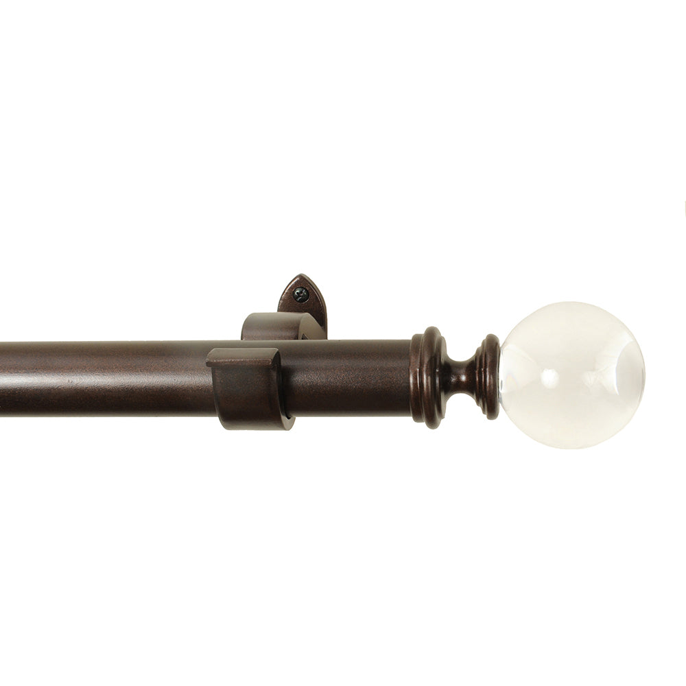 Drapery Hardware 52"x144" 1.25" pipe Acryl Ball Oil Rubbed