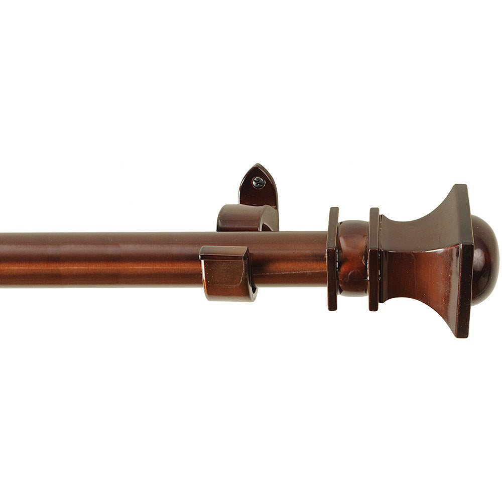 Drapery Hardware 52"x144" 1.25" pipe Half Round Caramel